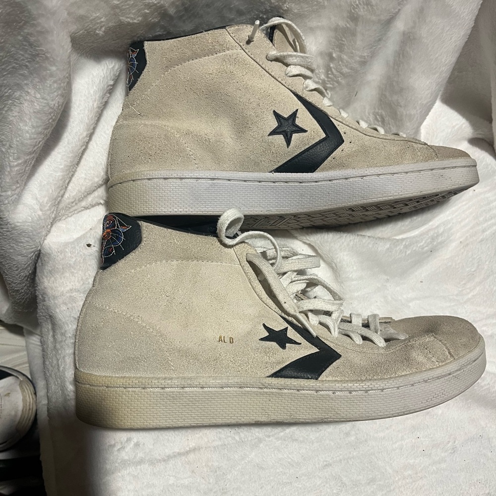 Converse One Star Star Player High Tops Gray Suede Sneakers Men Size 10